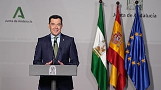 Juan Manuel Moreno Bonilla, durante la convocatoria de elecciones anticipadas en Andalucía el pasado 23 de marzo