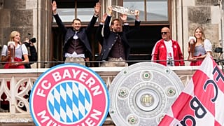 O FC Bayern de Munique celebra a vitória na Bundesliga em Munique, 17 de maio de 2026