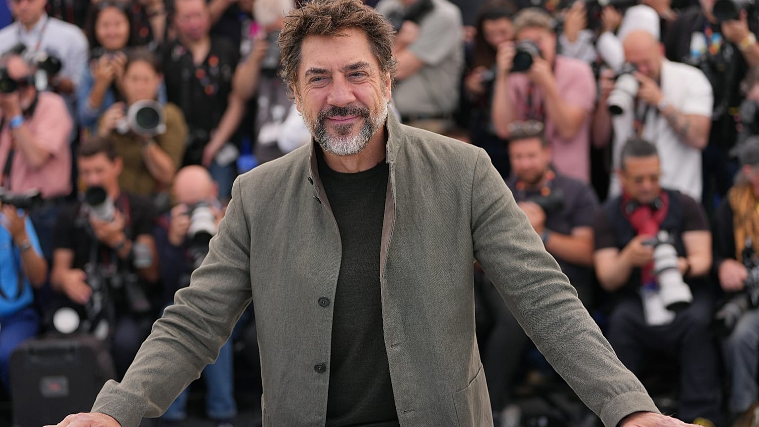 Javier Bardem poses for photographers at the photo call for the film 'The Beloved' during the 79th international film festival, Cannes, southern France, Sunday, May 17, 2026.