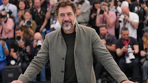 Javier Bardem poses for photographers at the photo call for the film 'The Beloved' during the 79th international film festival, Cannes, southern France, Sunday, May 17, 2026.