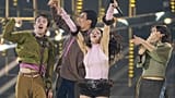 Dara from Bulgaria performs the song "Bangaranga" and celebrate onstage after winning the Grand Final of the 70th Eurovision Song Contest in Vienna, Sunday, May 17, 2026.