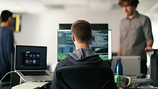 FILE. An engineer works on next-generation software for deep learning.