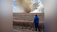 Secondo alcuni testimoni, poco dopo l'impatto si è alzato del fumo sulla pianura, Idaho, Stati Uniti, 17 maggio 2026