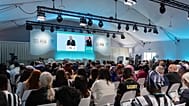 Azerbaijan's President Ilham Aliyev addresses those gathered at the World Urban Forum in Baku, 18 May 2026