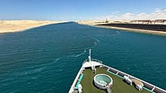 The Suez Canal connects the Mediterranean Sea to the Red Sea