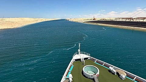 The Suez Canal connects the Mediterranean Sea to the Red Sea