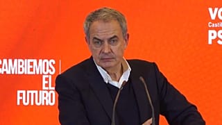 Zapatero durante un mitin del PSOE, marzo de 2026.