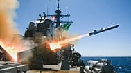 The USS Fitzgerald fires a Naval Strike Missile during the RIMPAC 2024 military exercise, 18 July, 2024