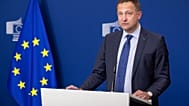European Commissioner for Agriculture and Food Christophe Hansen addresses a media conference after a meeting of EU agriculture ministers at EU headquarters in Brussels.