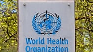 Logo und Gebäude der Weltgesundheitsorganisation (WHO) am Hauptsitz in Genf, Schweiz, am 15. April 2020.