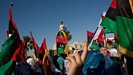 Protesters rally against Libyan leader Muammar Gaddafi in Benghazi, Libya, Saturday, April 23, 2011