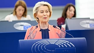 Η πρόεδρος της Ευρωπαϊκής Επιτροπής Ούρσουλα φον ντερ Λάιεν μιλά στο Ευρωπαϊκό Κοινοβούλιο στο Στρασβούργο, Γαλλία, 20 Μαΐου 2026.