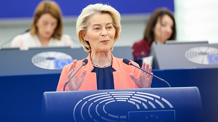 Von der Leyen calls for completing  the European single market in EU parliament address Commission chief Ursula von der Leyen called for completing the European single market by cutting red tape, boosting the digital transition, and maintaining social inclusion. But she also warned that success still requires constant political will.