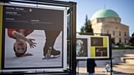 Czeglédi Zsolt sport (egyedi) kategóriában harmadik helyezett, Vigyázat, csúszik! című képe, háttérben a pécsi Dzsámival