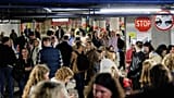 People take shelter in an underground car park during an air raid alert in Vilnius, 20 May, 2026