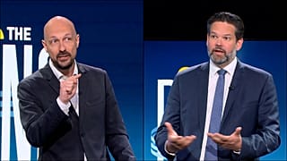 MEPs Lukas Mandl (European People's Party) and Marc Botenga (The Left)