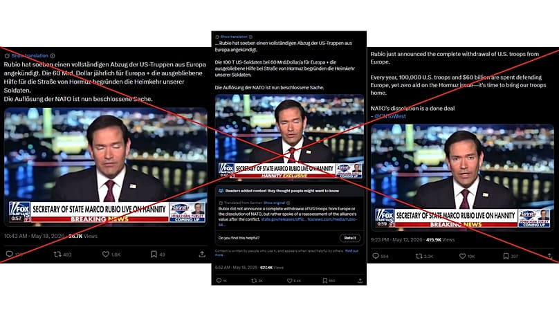 A selection of the posts on X