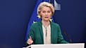 EU-Kommissionspräsidentin Ursula von der Leyen spricht am Mittwoch, dem 15. April 2026, bei einer Pressekonferenz im EU-Hauptquartier in Brüssel.