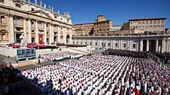 General view of the funeral ceremony of Pope Francis, 26/04/25