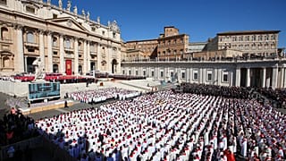 Vista general de la ceremonia fúnebre del papa Francisco, 26/04/25
