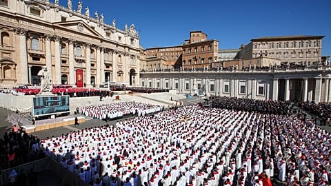 General view of the funeral ceremony of Pope Francis, 26/04/25