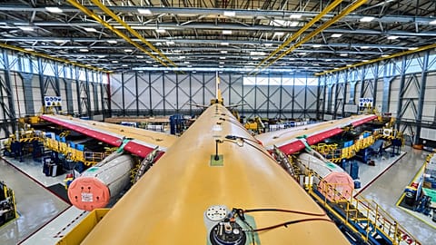 On 31 March 2025, at the Airbus plant in Getafe, in central Spain, an Airbus A330 MRTT, a tanker and transport aircraft, is under construction.