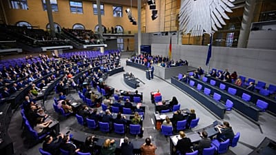 Almanya Şansölyesi Friedrich Merz, Berlin'deki Alman Bundestag'ında mevcut dış politika durumuna ilişkin hükümet açıklaması yapıyor, 29 Ocak 2026 Perşembe.