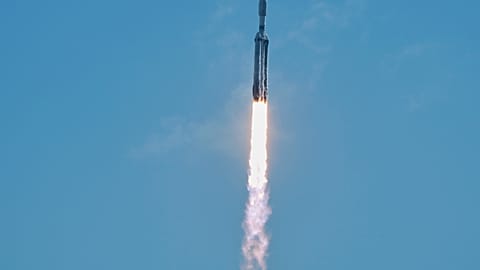 File - A SpaceX Falcon Heavy rocket lifts off from pad 39A at the Kennedy Space Center in Cape Canaveral, Fla., Wednesday, 29 April 2026. 
