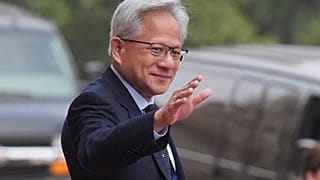 File - Nvidia CEO Jensen Huang departs after a welcome ceremony with President Donald Trump and China's President Xi Jinping at the Great Hall of the People, 14 May 2026.