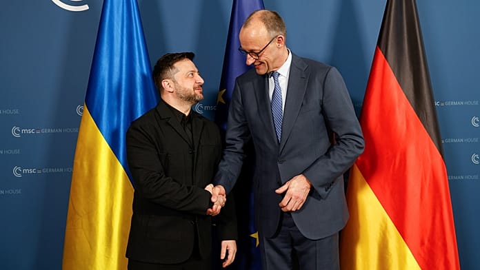 Merz proposes associate EU membership for Ukraine, with mutual assistance The associate membership envisioned by Friedrich Merz would allow Ukraine to request assistance from other EU countries against a Russian attack. This, Merz says, would create a substantial security guarantee.