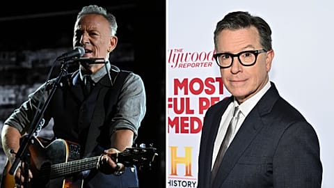 ‘A president who can’t take a joke’: Bruce Springsteen calls out Donald Trump in Stephen Colbert’s penultimate show 