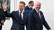 Magyar Péter miniszterelnök (b) és Christian Stocker osztrák kancellár tárgyalásuk után Bécsben 2026. május 21-én.