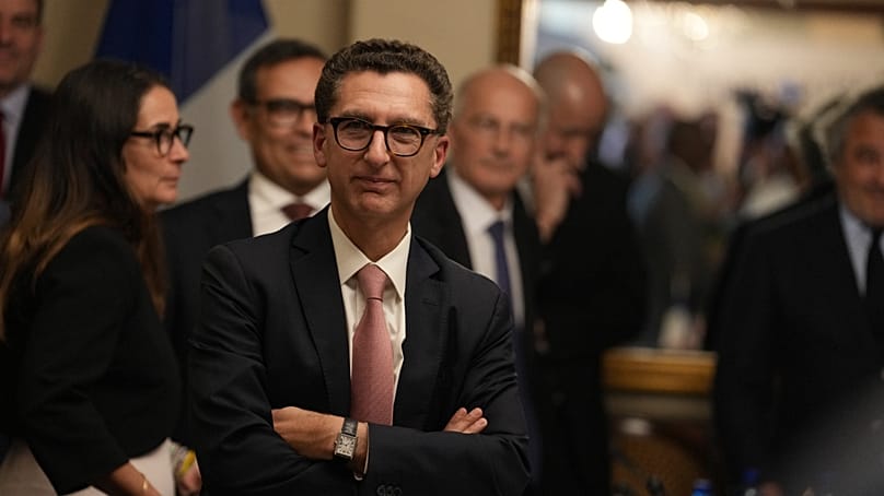 Maxime Saada, Canal+'s CEO, Nov. 21, 2025. (AP Photo/Thibault Camus)