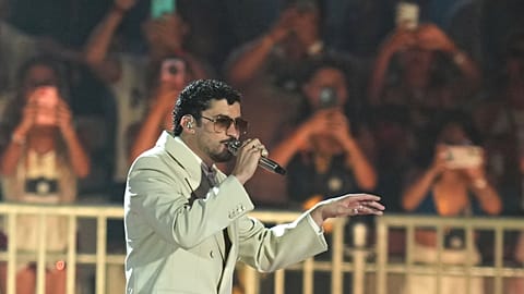 Bad Bunny during one of the concerts on his tour