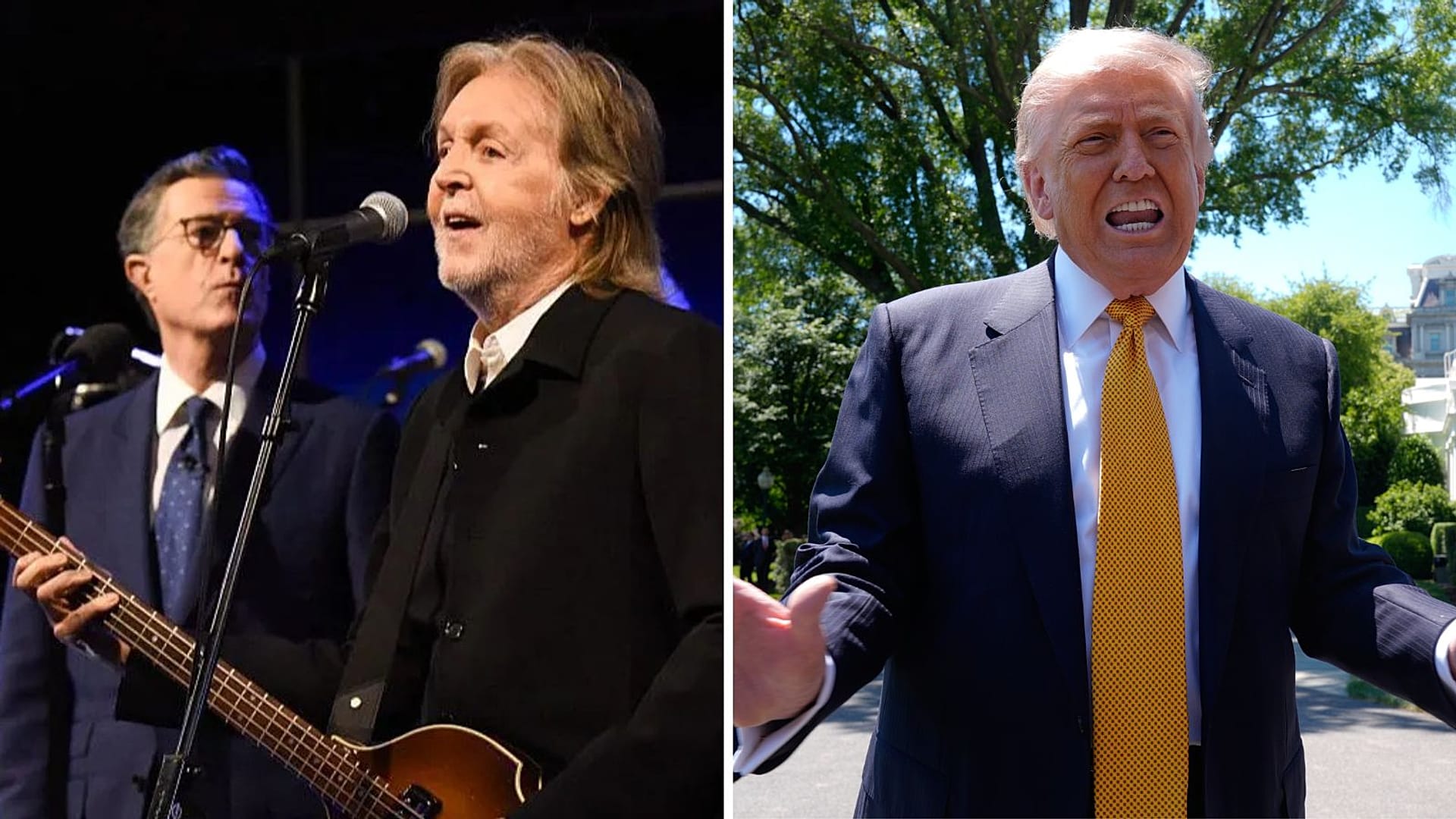 Paul McCartney dit adieu à Stephen Colbert pour sa dernière émission : Donald Trump attaque l'animateur