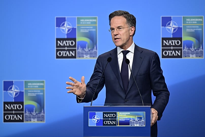 NATO Secretary General Mark Rutte holds a closing press conference during the NATO Foreign Ministers' meeting in Helsingborg, 22 May, 2026