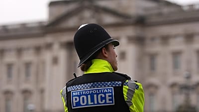 A police officer stands in front of Buckingham Palace in London, 20 February, 2026 