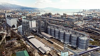 The grain terminal in the Tsemess Bay of the city of in Novorossiysk, Russia, March 16, 2022.