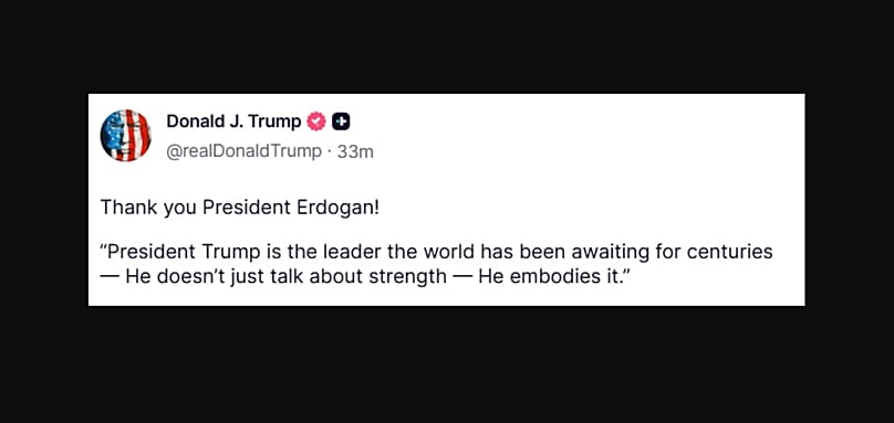 Trump'ın paylaşımının ekran görüntüsü