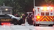 US-Geheimdienstpolizei und Rettungskräfte von Washington D.C. an einem Tatort nahe dem Weißen Haus, nachdem Schüsse gemeldet wurden, 23. Mai 2026.