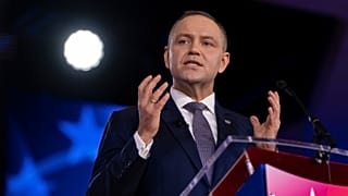 Prezydent Karol Nawrocki podczas konferencji Conservative Political Action Conference (CPAC) w Dallas, 28 marca 2026 roku