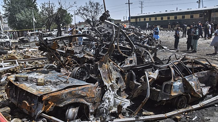 Pakistan train bombing kills at least 24 people
