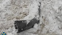 Photo fournie par les services de sécurité ukrainiens, le 9 janvier 2026, montrant un fragment supposé d’un missile hypersonique russe Oreshnik.
