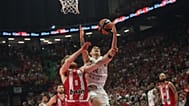 Στιγμιότυπο από τον τελικό της Ευρωλίγκας Ολυμπιακός - Ρεάλ Μαδρίτης