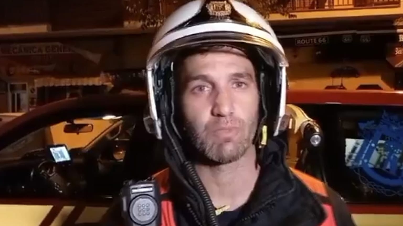Julio Martínez, jefe de Guardia de los Bomberos de Madrid, tras atender la emergencia