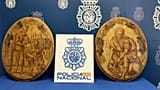 Image of the artworks recovered by the police after being lost for a century.