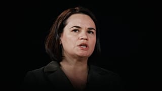 Belarusian oppostion leader Sviatlana Tsikhanouskaya.