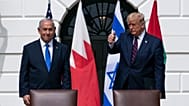 Benjamin Netanyahu e Donald Trump alla cerimonia della firma degli Accordi di Abramo alla Casa Bianca - martedì 15 settembre 2020, a Washington