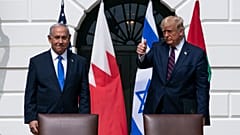 Benjamin Netanyahu e Donald Trump alla cerimonia della firma degli Accordi di Abramo alla Casa Bianca - martedì 15 settembre 2020, a Washington
