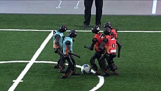 Humanoid robots face off in Beijing’s first high school football final